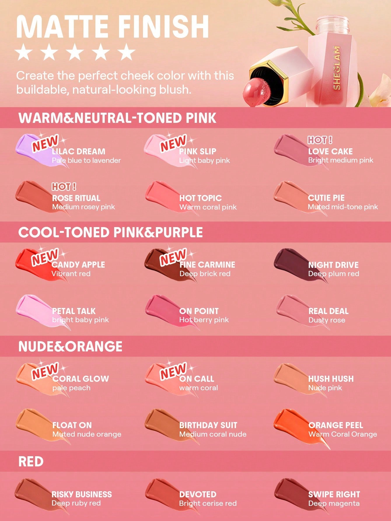SHEGLAM - Color Bloom Dayglow Liquid Blush - On Point