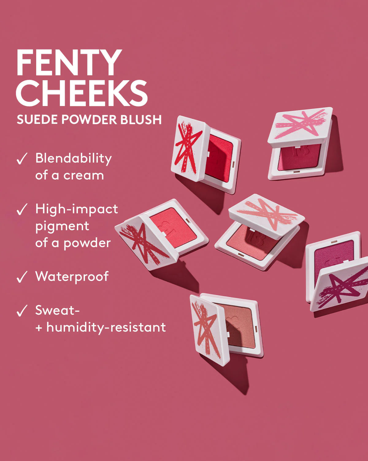 Fenty Cheeks Suede Powder Blush-Petal Poppin