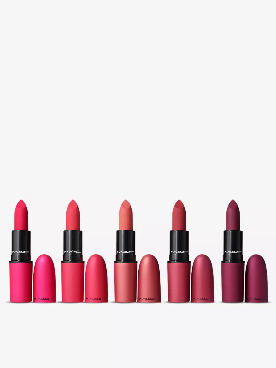 MAC Hypnotizing Holiday Mistletoe Matte Powder Kiss Lipstick Set x 5 0.1 Ounce
