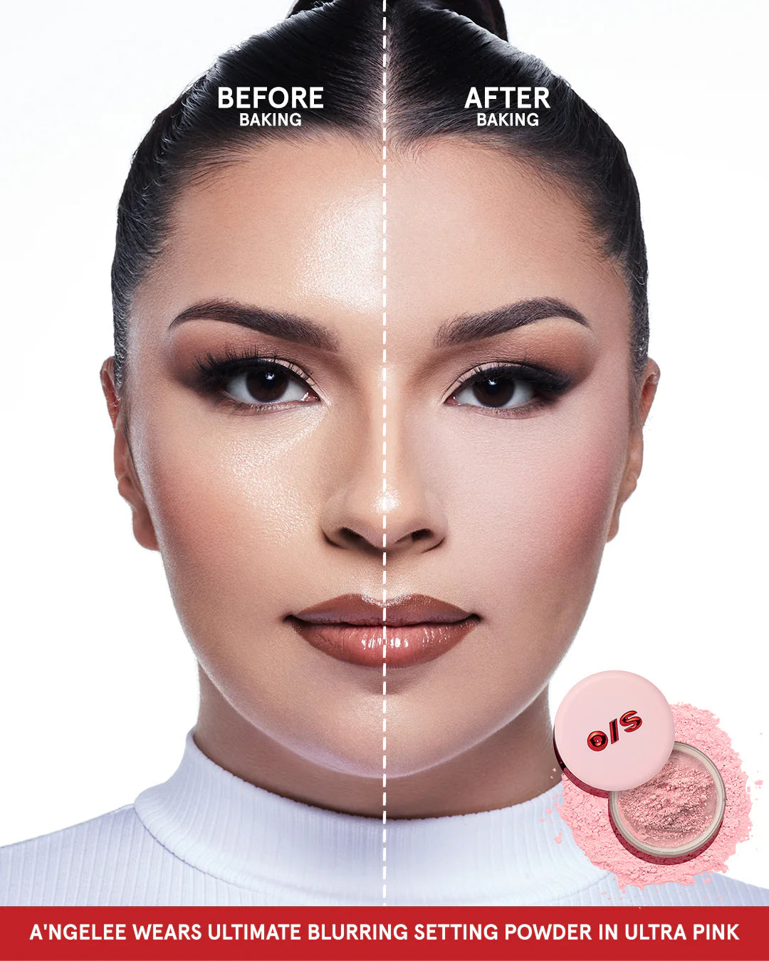 One Size Blurring Setting Powder Full-Sized - ultra pink
