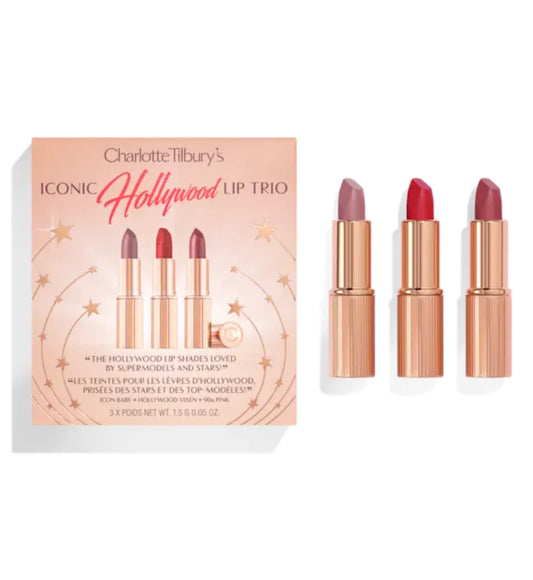 Charlotte Tilbury Mini Iconic Hollywood Lipstick Trio Set