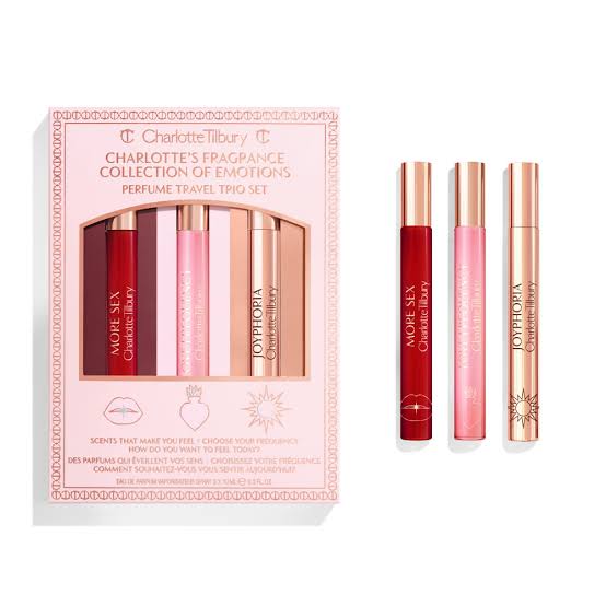 CHARLOTTE TILBURY FRAGRANCE COLLECTION OF EMOTIONS PERFUME TRAVEL TRIO SET