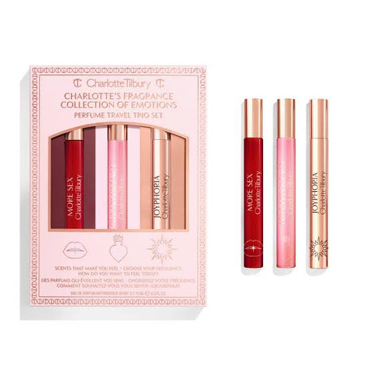 CHARLOTTE TILBURY FRAGRANCE COLLECTION OF EMOTIONS PERFUME TRAVEL TRIO SET